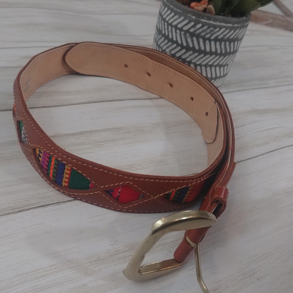 Southwestern Embroidered Ribco Belt